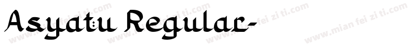 Asyatu Regular字体转换